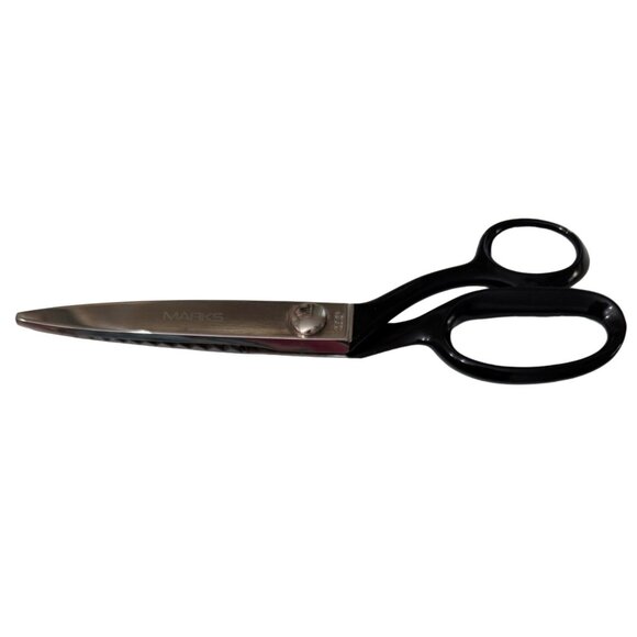Vtg Marks 409B Pinking Shears Scissors 9" Black Handles Serrated Edge Sewing - Picture 1 of 7
